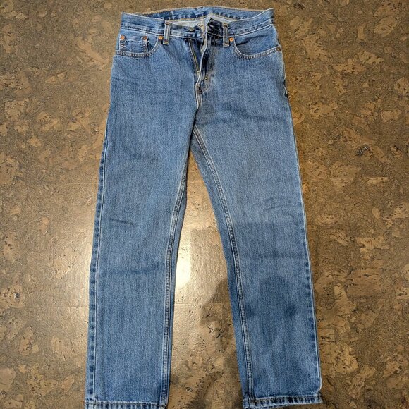 Levi's 505 Regular Fit Straight Leg Jeans Men's 30 x 30 Blue - Picture 1 of 2